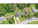 Aerial view of the home showcasing the neighborhood and surrounding greenery at 7224 Newell Acres Dr, Charlotte, NC 28215