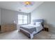Serene bedroom with a comfortable bed, neutral color scheme, and ample natural light at 9530 Drains Bay Ct, Charlotte, NC 28214