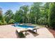 Inviting backyard pool with spa, surrounded by lounge chairs and lush landscaping at 1026 Arges River Dr, Fort Mill, SC 29715