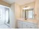 Well-lit bathroom vanity and sink with a stand up shower in the background at 1295 Reservation Rd, Rock Hill, SC 29730