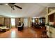 Open-concept living area connecting living room and dining room at 1341 Pleasant Hill Church Rd, Wadesboro, NC 28170