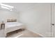 Cozy bedroom boasts a neutral palette, ample natural light from a skylight, and plush carpeting at 208 Island View Rd, Mount Holly, NC 28120