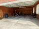 Open garage area showing accessibility ramp, ample storage space, and side-entry door at 2515 Myra Ln, Lincolnton, NC 28092