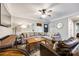 Cozy living room with comfortable seating, stylish decor, and wood-look ceiling paneling at 2984 Starnes Dr, Rock Hill, SC 29730