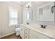 Bathroom with a double vanity, two mirrors, and a tiled floor at 646 Quicksilver Trl # 183, Fort Mill, SC 29708