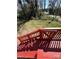 Freshly painted deck with detailed railings and steps to backyard at 706 13Th Sw St, Hickory, NC 28602