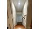 View of a wooden staircase leading up at 743 S College Ave, Newton, NC 28658