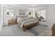 Well-lit main bedroom with modern decor, including bedside tables and lamps, showcasing a serene living space at 7717 Nautical View Dr, Denver, NC 28037