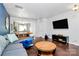 Inviting living space with an open layout, seamlessly connecting the kitchen and living areas at 2726 Tranquil Oak Pl, Charlotte, NC 28206
