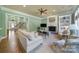 Cozy living room showcasing a fireplace, built-in shelves and comfortable seating at 2909 Julian Glen Cir, Waxhaw, NC 28173