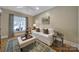 Cozy living room with a comfortable sofa, patterned rug, and natural light at 2909 Julian Glen Cir, Waxhaw, NC 28173