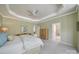 Spacious main bedroom with ensuite bathroom and walk-in closet offers soft carpet and neutral walls at 2909 Julian Glen Cir, Waxhaw, NC 28173