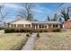 Lovely brick home featuring a walkway to the front door, complemented by manicured shrubs and a well-kept lawn at 4601 Mendham Dr, Charlotte, NC 28215