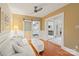 View of a cozy living room with hardwood floors and access to other rooms at 747 9Th Nw St, Hickory, NC 28601