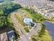 Aerial view of community featuring pool, clubhouse, and recreational amenities at 9311 Dunwich Dr, Gastonia, NC 28056