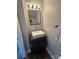 Stylish powder room featuring a modern square sink and dark vanity at 1013 Park West Dr # 5, Charlotte, NC 28209