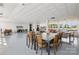 A recreation room with tables, chairs, sofas, large windows, and a television at 1300 Reece Rd # 305, Charlotte, NC 28209