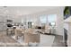 Spacious living area with an open floor plan, modern decor, fireplace, and an abundance of natural light at 1339 37Th Avenue Ne Ln, Hickory, NC 28601