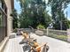Relaxing backyard deck, complete with hot tub and seating, perfect for outdoor leisure at 18618 Rollingdale Ln, Davidson, NC 28036