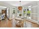 Breakfast nook featuring a round table with a view of the exterior deck at 18618 Rollingdale Ln, Davidson, NC 28036