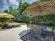 Outdoor patio with dining and lounge seating under umbrellas, perfect for entertaining at 213 Cowboys Cir, Rock Hill, SC 29732