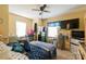 Bedroom showcasing a ceiling fan and window at 3037 Marlowe Ave, Charlotte, NC 28208