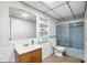 Updated bathroom featuring a vanity, toilet, and shower with glass door at 310 Sidney Johnson St, Fort Mill, SC 29715