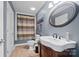 Bathroom featuring a modern vanity with vessel sink, and updated fixtures at 313 Sunset View Ct, York, SC 29745