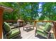 Outdoor deck featuring fireplace and seating at 313 Sunset View Ct, York, SC 29745