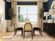Stylish dining area with a modern table, chairs, and a large window with natural light at 3823 Horsham St, Indian Land, SC 29707