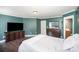 Spacious bedroom features dark hardwood floors and ensuite bath at 4732 Meadowfield Rd # L35, Charlotte, NC 28215