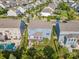 Aerial view of the property highlighting the backyard, patio, and landscaping at 500 Landau Rd, Waxhaw, NC 28173