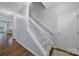 Inviting foyer with hardwood floors and staircase leading to the upper level at 918 Kite Dr, Fort Mill, SC 29715