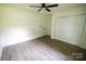 Bedroom with ample closet space and fan to keep cool at 9208 Detroiter Dr, Huntersville, NC 28078