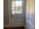 Bright entryway featuring a classic wooden door with glass panel and clean, neutral walls at 1242 Mitchell Ave, Statesville, NC 28677