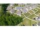 An aerial view highlights the home's position in a Gathering-friendly neighborhood with ample yard space and nearby amenities at 12704 Franklin Square Rd, Charlotte, NC 28213