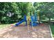 A colorful playground equipped with a slide and climbing structure, perfect for children to enjoy in a safe environment at 12704 Franklin Square Rd, Charlotte, NC 28213