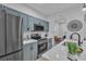 Stylish kitchen featuring stainless steel appliances and ample counter space at 13115 Meadowmere Rd, Huntersville, NC 28078