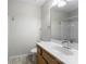 Cozy bathroom features a single sink vanity and shower-tub combo at 1326 Anthem Ct, Charlotte, NC 28205