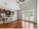 Open concept living with bar seating and French doors at 1326 Anthem Ct, Charlotte, NC 28205