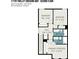 Second floor plan with three bedrooms, two bathrooms, and a hall area at 17729 Trolley Crossing Way, Cornelius, NC 28031