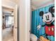 bathroom with blue Mickey Mouse shower curtain at 27246 Preston Pl, Fort Mill, SC 29707