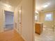 Hallway view of bedroom and bathroom at 3113 Old Pageland Marshville Rd, Wingate, NC 28174