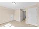 Bright bedroom features neutral walls, carpet flooring and a closet providing ample storage at 3835 Norman View Dr, Sherrills Ford, NC 28673