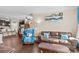 Open-concept living room leading into the kitchen and dining area at 3835 Norman View Dr, Sherrills Ford, NC 28673
