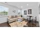 Charming living room features ample natural light, modern decor, and hardwood flooring at 404 Wakefield Dr # C, Charlotte, NC 28209