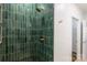 A tiled standing shower with gold hardware in a bathroom with a soaking tub at 795 Peninsula Dr, Davidson, NC 28036