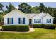 Charming single-story home with white siding, blue shutters, and a well-manicured lawn at 958 Hillard Ln, Lincolnton, NC 28092