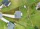 Bird's-eye view of the property showcases a spacious yard, a charming home, and a well-manicured lawn in a desirable location at 100 Royal Ave, Albemarle, NC 28001