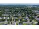 Aerial view of the neighborhood featuring tree-lined streets and the home's private pool at 1112 Wagner Ave at 1112 Wagner Ave # 335, Fort Mill, SC 29715